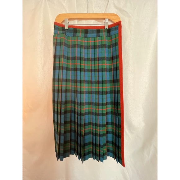 Yves Saint Laurent Rive Gauche Vintage Plaid Wool Skirt